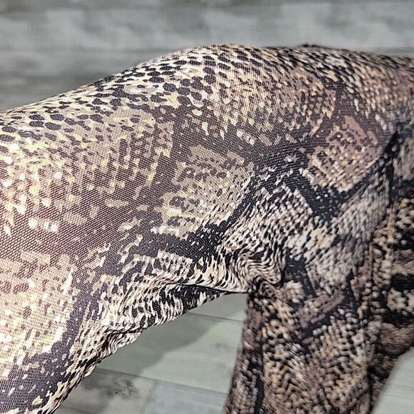 ALIEVA Snake Skin Print One Shoulder Fitted Dress sz X-Large - Picture 4 of 7